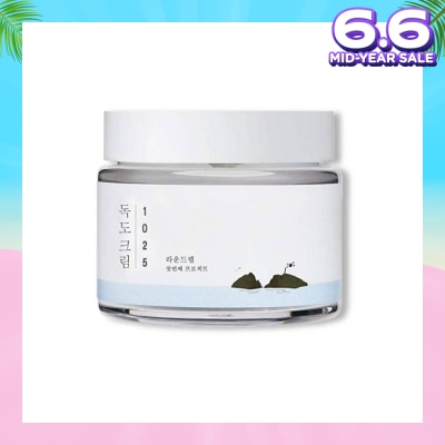 ROUND LAB Dokdo Cream (Moisturising Cream To Strengthen Skin Barrier, Lightweight And Non Sticky) 80ml