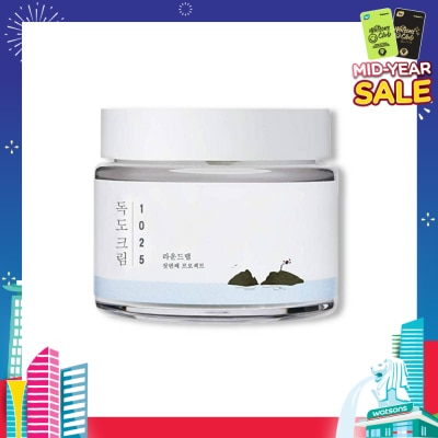 ROUND LAB Dokdo Cream (Moisturising Cream To Strengthen Skin Barrier, Lightweight And Non Sticky) 80ml
