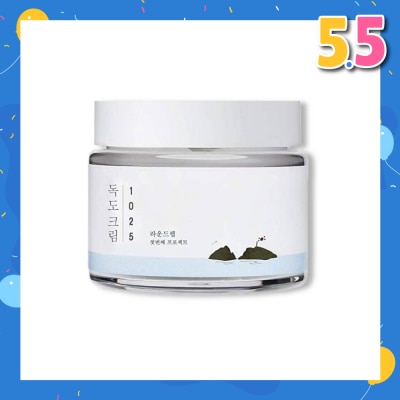 ROUND LAB Dokdo Cream (Moisturising Cream To Strengthen Skin Barrier, Lightweight And Non Sticky) 80ml