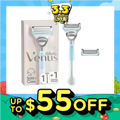 GILLETTE VENUS For Pubic Hair And Skin Women's Razor Handle + 2 Blade Refills (Help Protect Pubic Skin From Shave Irritation)