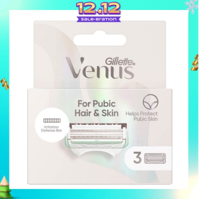 GILLETTE VENUS For Pubic Hair And Skin Refill Blades (Help Protect Bikini Skin From Shave Irritation) 3s