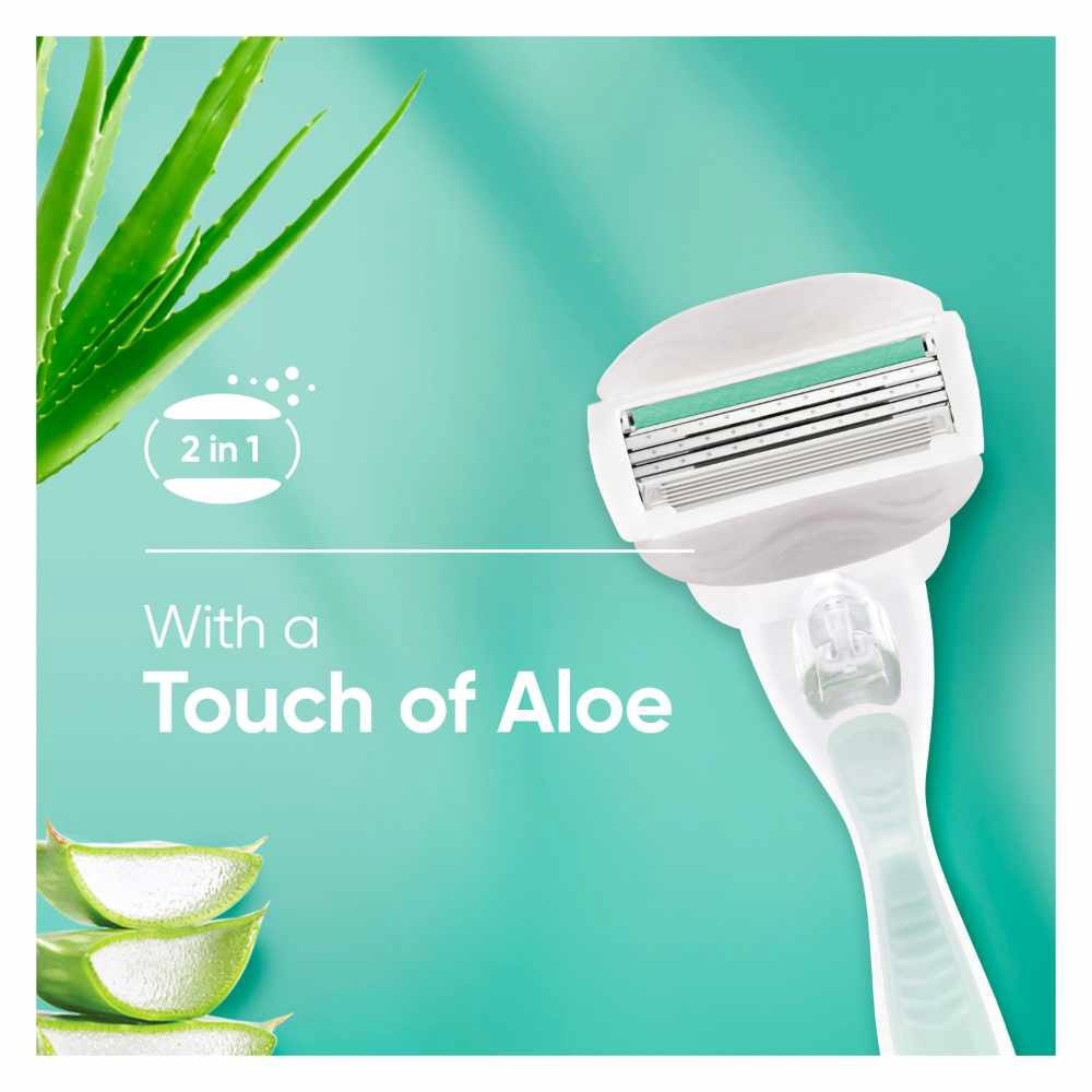 Comfortglide Sensitive Women's Razor Handle + 2 Blade Refills (For Sensitive Skin)