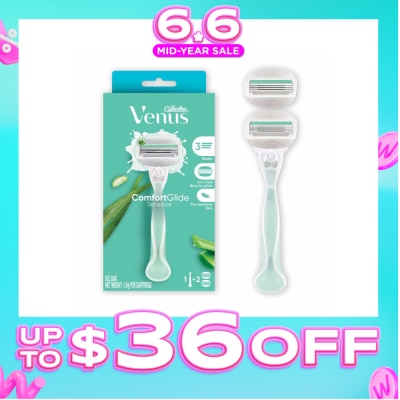 GILLETTE VENUS - Comfortglide Sensitive Women's Razor Handle + 2 Blade Refills (For Sensitive Skin)