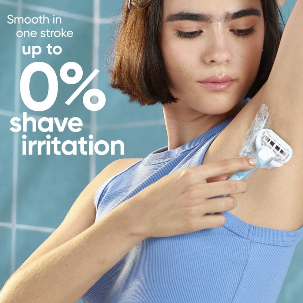 Deluxe Smooth Sensitive Refill Blades (Lubrication Strip With Aloe Vera That Helps Protect You Sensitive Skin Against Shaving Irritation) 8s