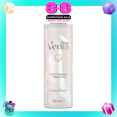 GILLETTE VENUS - 2 In 1 Cleanser + Shave Gel For Pubic Hair And Skin 190ml