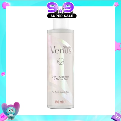 GILLETTE VENUS - 2 In 1 Cleanser + Shave Gel For Pubic Hair And Skin 190ml (Expiry: Jun`2027) image