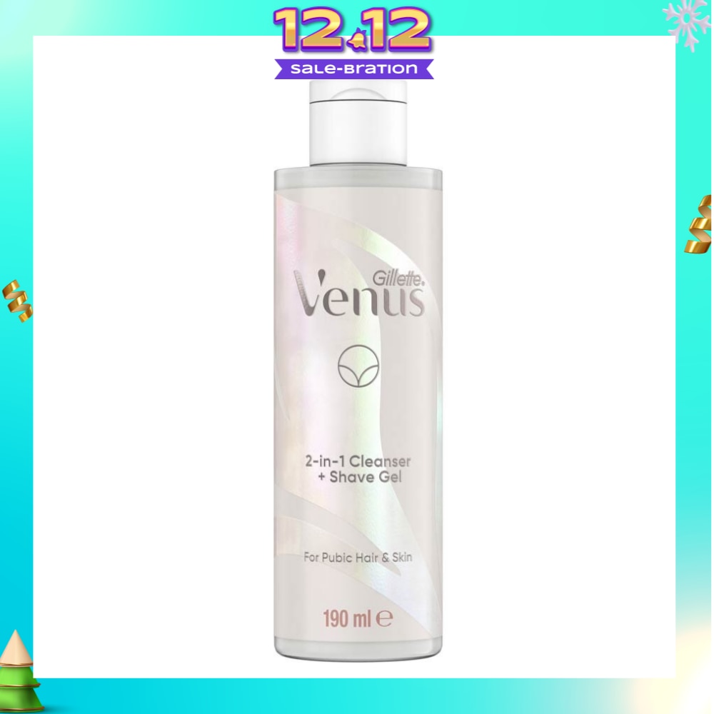 2 In 1 Cleanser + Shave Gel For Pubic Hair And Skin 190ml