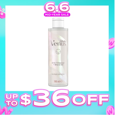 GILLETTE VENUS - 2 In 1 Cleanser + Shave Gel For Pubic Hair And Skin 190ml