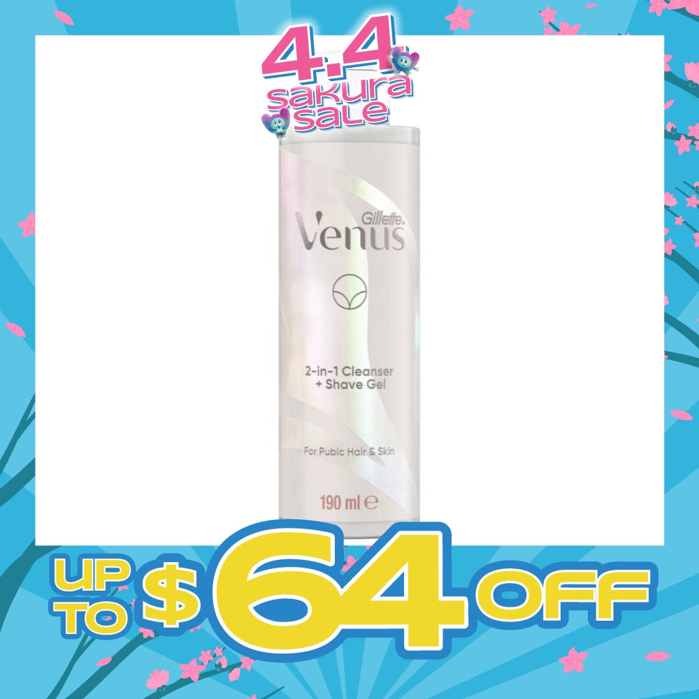 2 In 1 Cleanser + Shave Gel For Pubic Hair And Skin 190ml