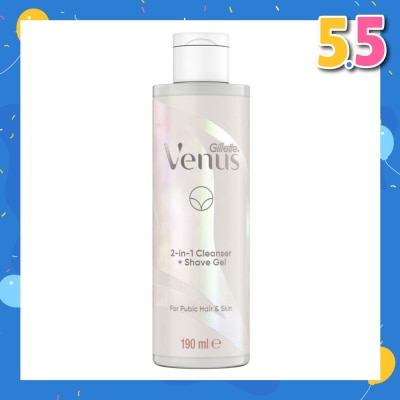 GILLETTE VENUS 2 In 1 Cleanser + Shave Gel For Pubic Hair And Skin 190ml