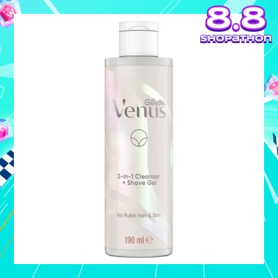 GILLETTE VENUS 2 In 1 Cleanser + Shave Gel For Pubic Hair And Skin 190ml