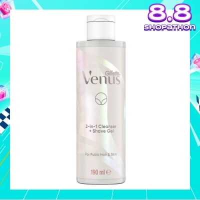 GILLETTE VENUS 2 In 1 Cleanser + Shave Gel For Pubic Hair And Skin 190ml