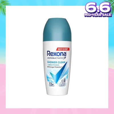 REXONA Shower Clean And Brightening Anti Perspirant With Motion Activated Technology (Up To 72 Hours Protection Against Sweat And Odour) 45ml