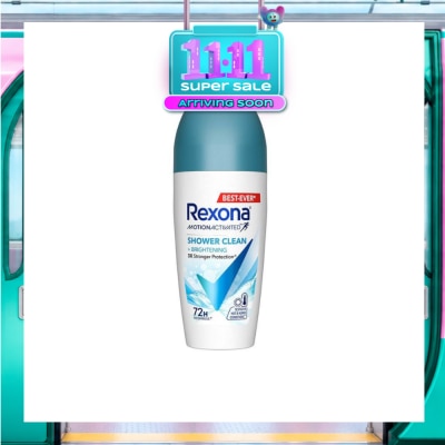REXONA Shower Clean And Brightening Anti Perspirant With Motion Activated Technology (Up To 72 Hours Protection Against Sweat And Odour) 45ml image