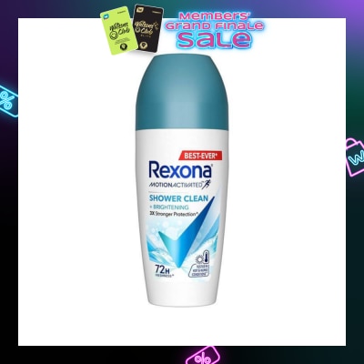 REXONA Shower Clean And Brightening Anti Perspirant With Motion Activated Technology (Up To 72 Hours Protection Against Sweat And Odour) 45ml