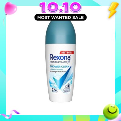 REXONA Shower Clean And Brightening Anti Perspirant With Motion Activated Technology (Up To 72 Hours Protection Against Sweat And Odour) 45ml image