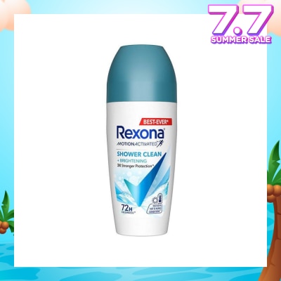 REXONA Shower Clean And Brightening Anti Perspirant With Motion Activated Technology (Up To 72 Hours Protection Against Sweat And Odour) 45ml