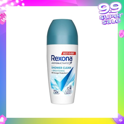 REXONA Shower Clean And Brightening Anti Perspirant With Motion Activated Technology (Up To 72 Hours Protection Against Sweat And Odour) 45ml