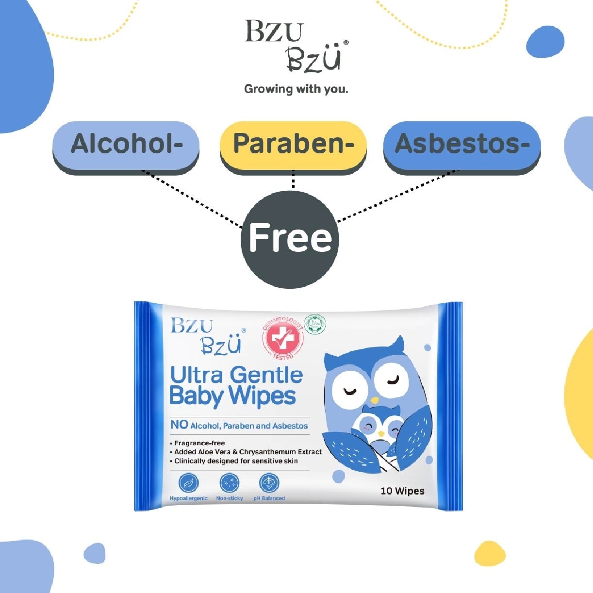 Ultra Gentle Baby Wipes (Designed For Sensitive Skin) 10s