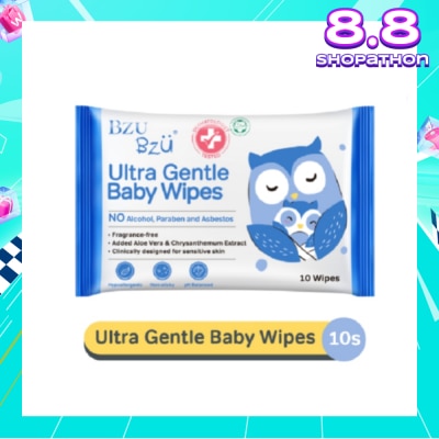 BZU BZU Ultra Gentle Baby Wipes (Designed For Sensitive Skin) 10s