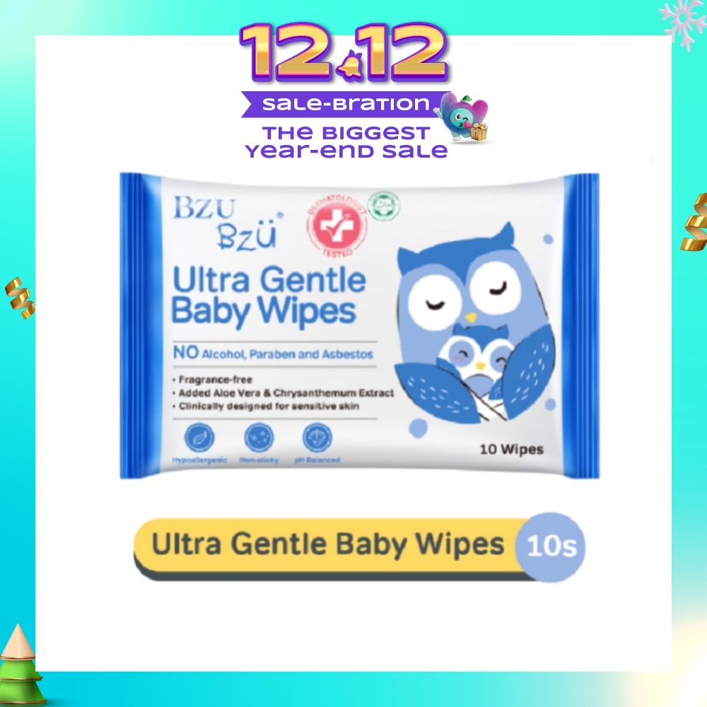 Ultra Gentle Baby Wipes (Designed For Sensitive Skin) 10s