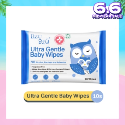 BZU BZU Ultra Gentle Baby Wipes (Designed For Sensitive Skin) 10s