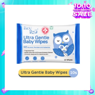 BZU BZU Ultra Gentle Baby Wipes (Designed For Sensitive Skin) 10s