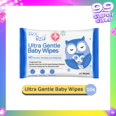 BZU BZU Ultra Gentle Baby Wipes (Designed For Sensitive Skin) 10s