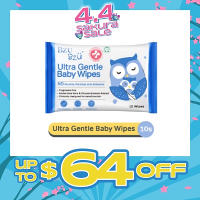 BZU BZU Ultra Gentle Baby Wipes (Designed For Sensitive Skin) 10s