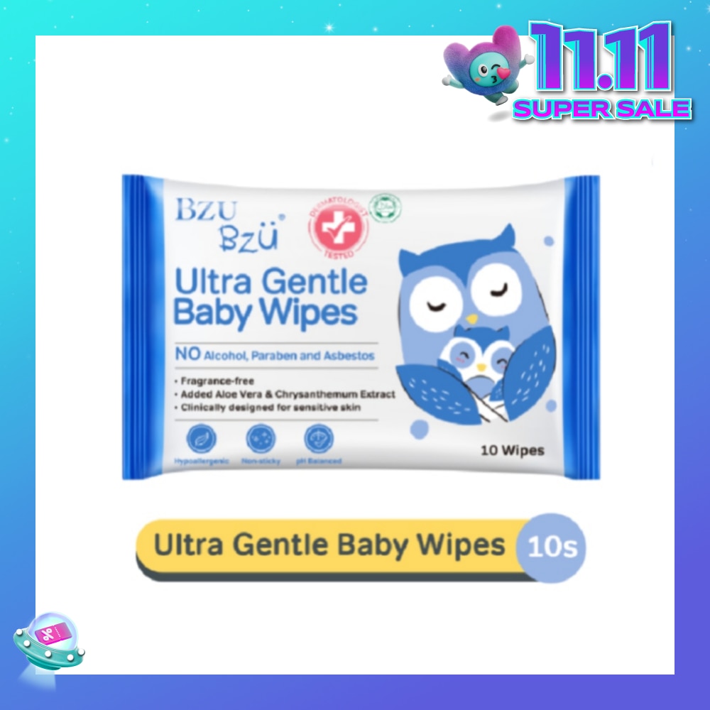 Ultra Gentle Baby Wipes (Designed For Sensitive Skin) 10s