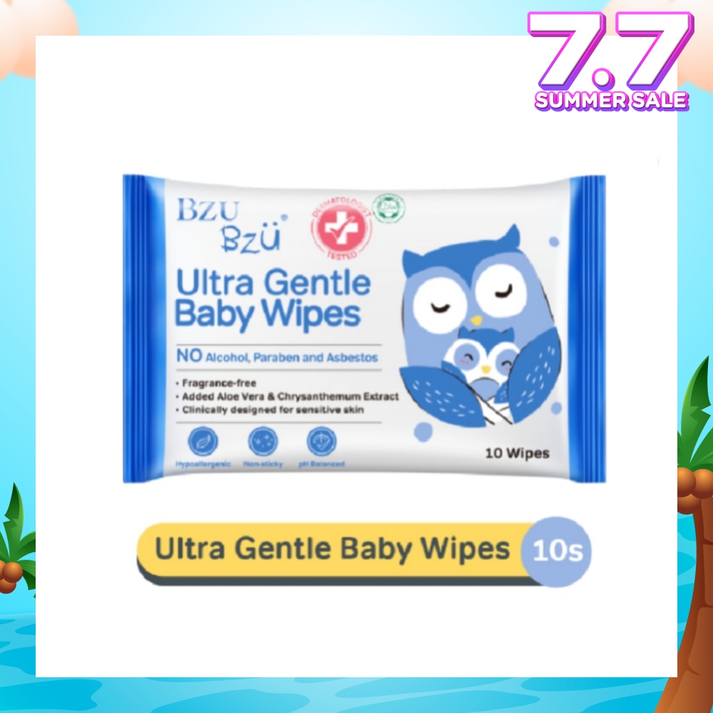 Ultra Gentle Baby Wipes (Designed For Sensitive Skin) 10s
