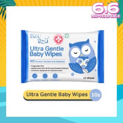 BZU BZU Ultra Gentle Baby Wipes (Designed For Sensitive Skin) 10s