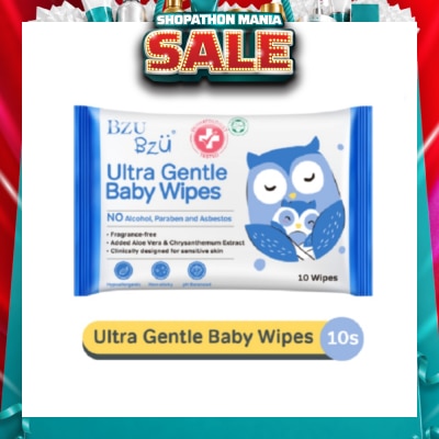 BZU BZU - Ultra Gentle Baby Wipes (Designed For Sensitive Skin) 10s