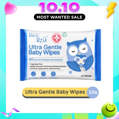 BZU BZU Ultra Gentle Baby Wipes (Designed For Sensitive Skin) 10s image