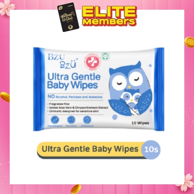 BZU BZU Ultra Gentle Baby Wipes (Designed For Sensitive Skin) 10s