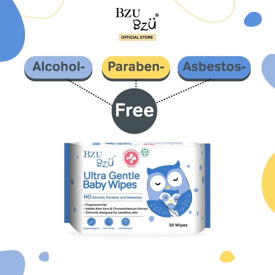 Ultra Gentle Baby Wipes (Designed For Sensitive Skin) 30s