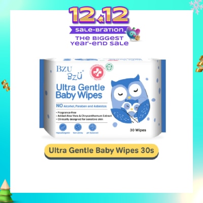 BZU BZU Ultra Gentle Baby Wipes (Designed For Sensitive Skin) 30s