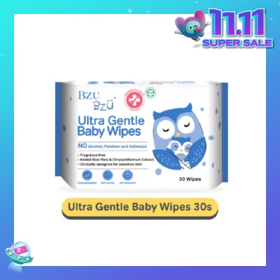 BZU BZU Ultra Gentle Baby Wipes (Designed For Sensitive Skin) 30s