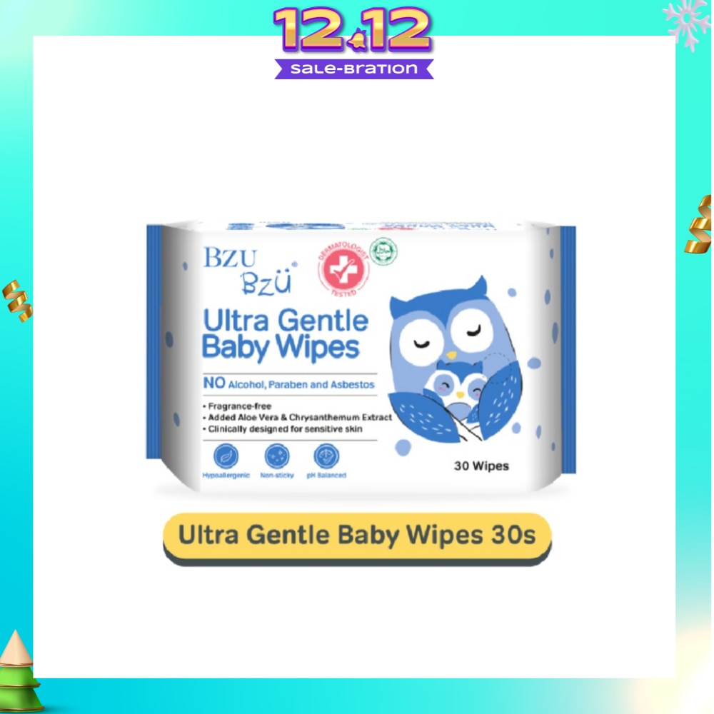 Ultra Gentle Baby Wipes (Designed For Sensitive Skin) 30s