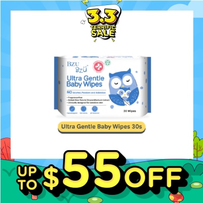 BZU BZU Ultra Gentle Baby Wipes (Designed For Sensitive Skin) 30s