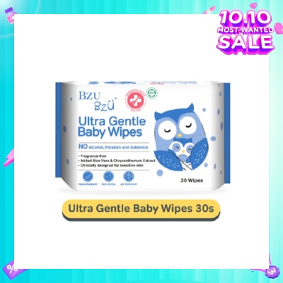 BZU BZU Ultra Gentle Baby Wipes (Designed For Sensitive Skin) 30s