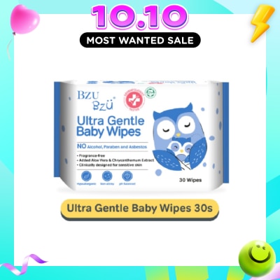 BZU BZU Ultra Gentle Baby Wipes (Designed For Sensitive Skin) 30s image