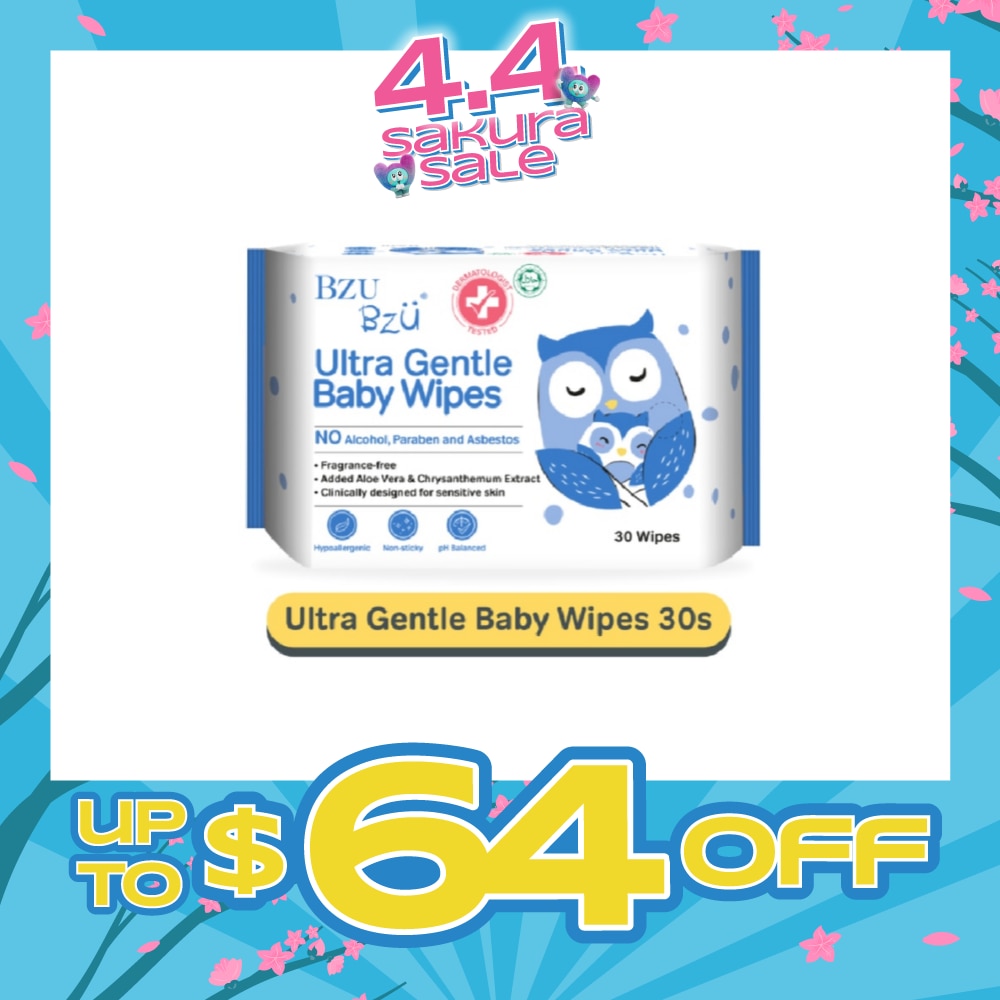 Ultra Gentle Baby Wipes (Designed For Sensitive Skin) 30s