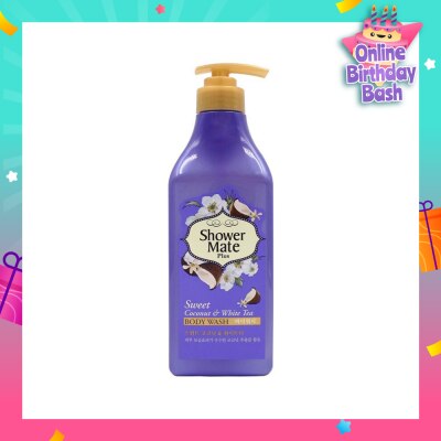 SHOWERMATE Sweet Coconut And White Tea Body Wash (Skin Moisturizing Effects And Keeps The Whole Body Moist And Soft) 550g