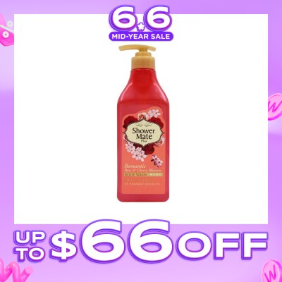 SHOWERMATE - Romantic Rose And Cherry Blossom Body Wash (Excellent For Relieving Skin Irritation, Moisturizes And Nourishes The Skin) 550g