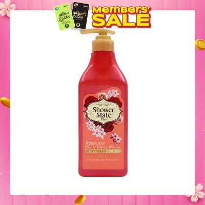 SHOWERMATE Romantic Rose And Cherry Blossom Body Wash (Excellent For Relieving Skin Irritation, Moisturizes And Nourishes The Skin) 550g