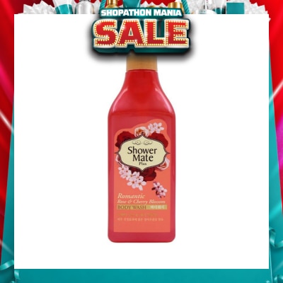 SHOWERMATE - Romantic Rose And Cherry Blossom Body Wash (Excellent For Relieving Skin Irritation, Moisturizes And Nourishes The Skin) 550g