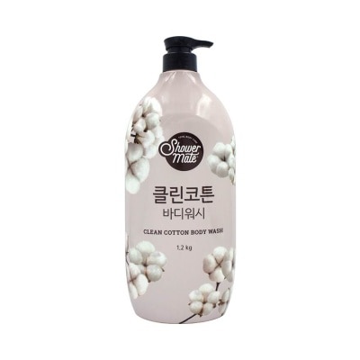 SHOWERMATE Clean Cotton Body Wash (Long Lasting Scent, Clean And Moist Skin With Rich And Creamy Foam) 1.2Kg