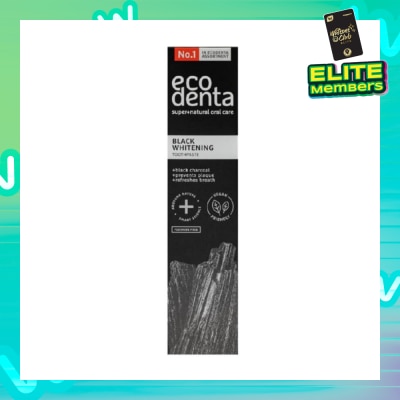 ECODENTA Black Whitening Toothpaste (Black Charcoal And Teavigo And Gifted With Superpowers) 100ml