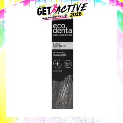ECODENTA - Black Whitening Toothpaste (Black Charcoal And Teavigo And Gifted With Superpowers) 100ml image